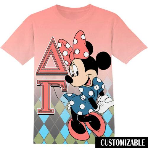 Customized Delta Gamma Disney Minnie Tshirt Adult And Kid Tshirt