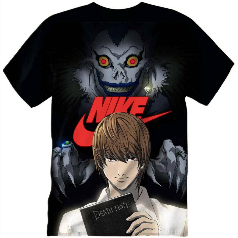 Customized Anime Gift Death Note Light and Ryuk Tshirt Adult And Kid Tshirt