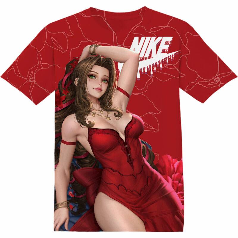 Customized Aerith Gainsborough Final Fantasy Kawaii Tshirt Adult And Kid Tshirt