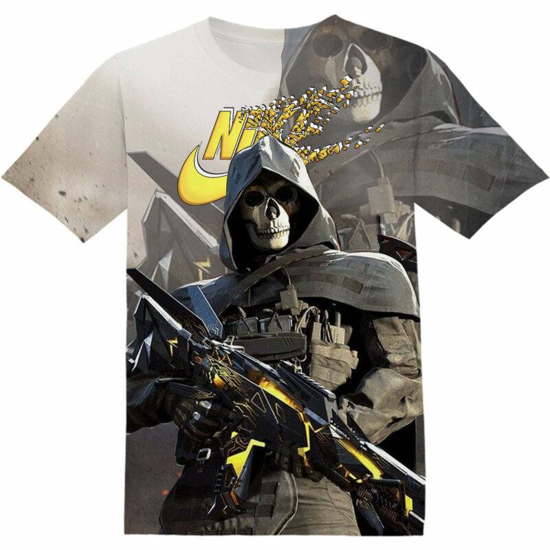 Customized Gaming Ghost Azrael Call of Duty Tshirt Fan Adult And Kid Tshirt