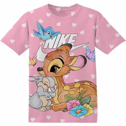 Customized Cartoon Gift Disney Bambi and Thumper Bambi Tshirt Fan Adult And Kid Tshirt