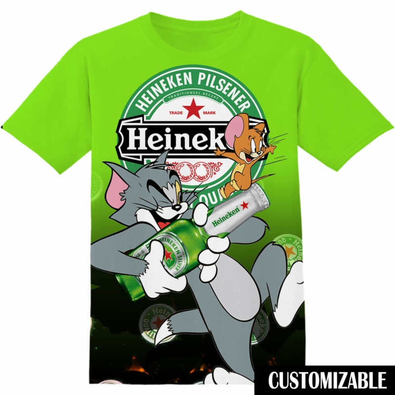 Customized Heineken Tom And Jerry Tshirt Adult And Kid Tshirt