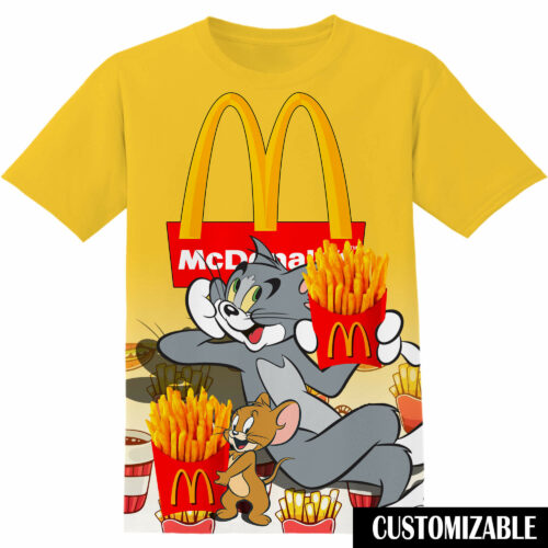 Customized McDonalds Tom And Jerry Tshirt Adult And Kid Tshirt