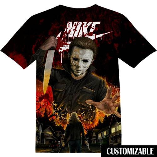 Customized Halloween Horror Michael Myers Tshirt Adult And Kid Tshirt