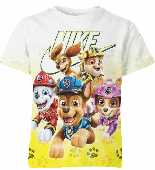 Customized Cartoon Gift Paw Patrol Boys Tshirt Adult And Kid Tshirt