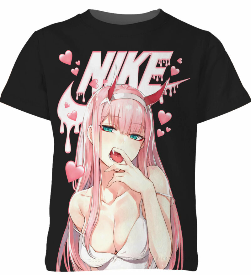 Customized Anime Gift Zero Two Kawaii Fan Pink Adult And Kid Tshirt