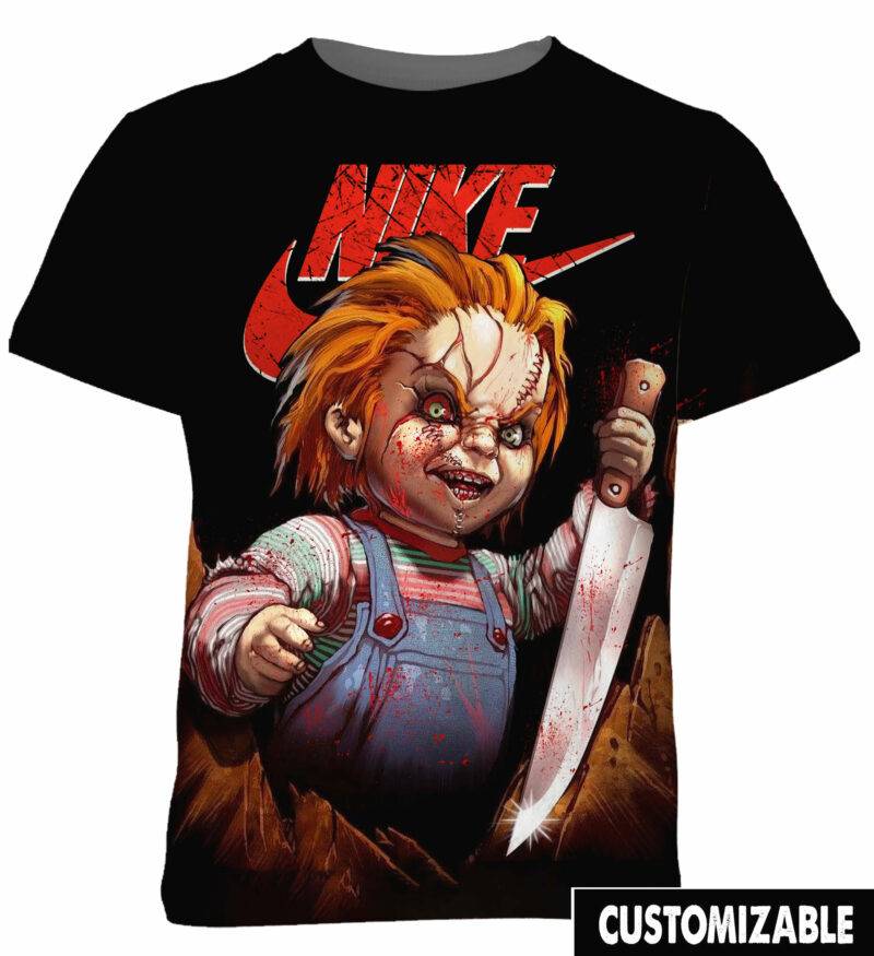 Customized Halloween Gift For Chucky Fan Funny Killer Doll Horror Movie Shirt Chucky Shirt Adult And Kid Tshirt Hoodie VA