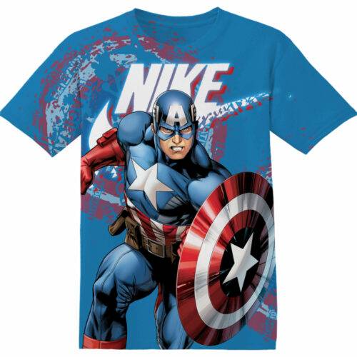 Customized Marvel Captain America Tshirt Fan Adult And Kid Tshirt