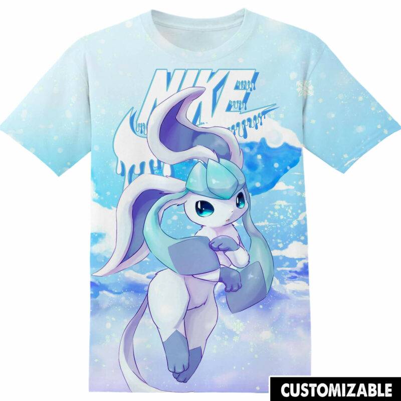 Customized Gift For Anime Fan Glaceon Pokemon Fan Adult And Kid Tshirt HG