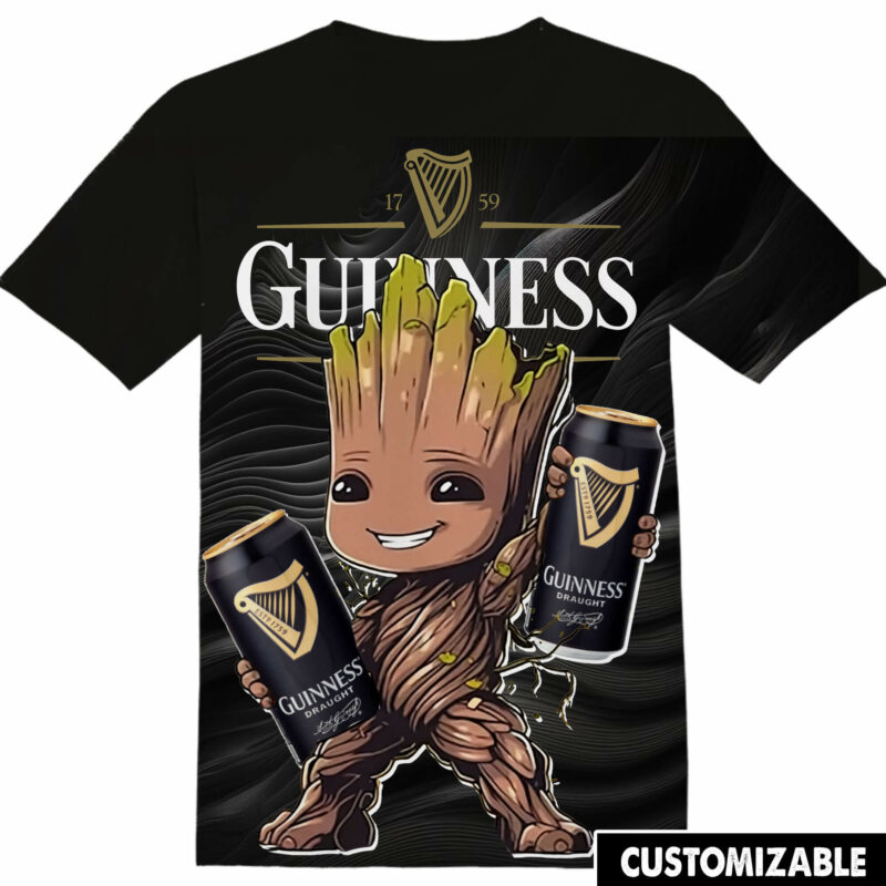 Customized Guinness Marvel Groot Tshirt Adult And Kid Tshirt