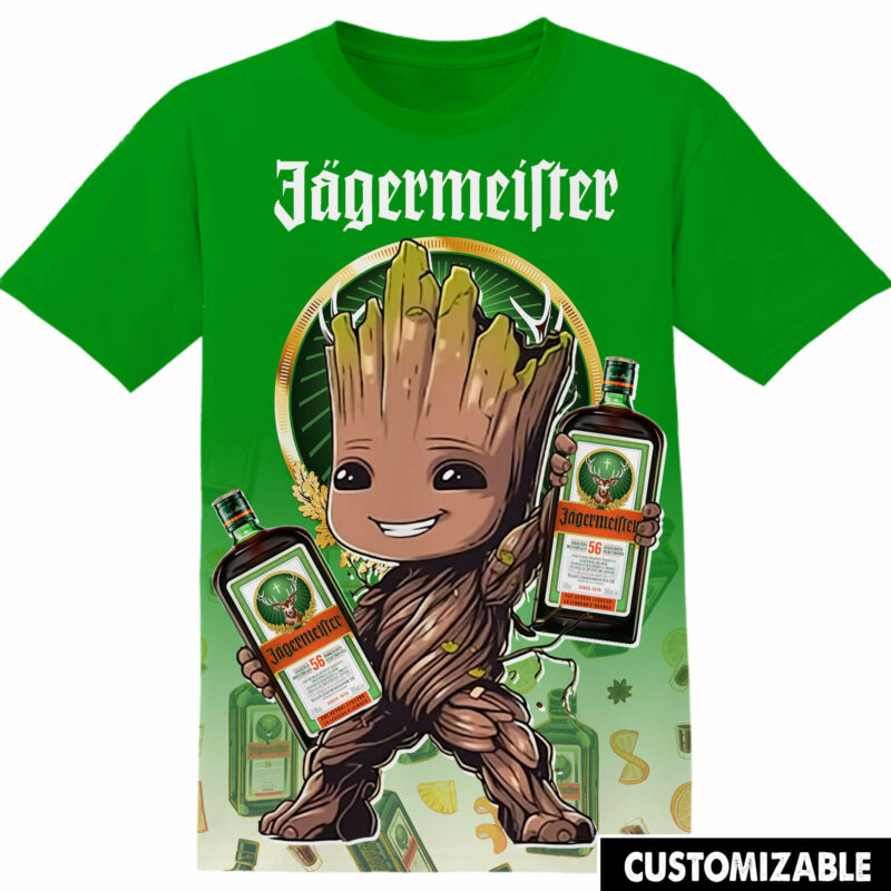 Customized Jagermeifter Marvel Groot Tshirt Adult And Kid Tshirt