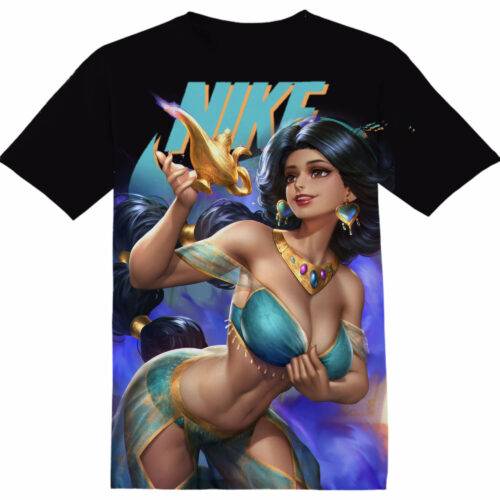 Customized Disney Aladdin Jasmine Kawaii Tshirt Fan Adult And Kid Tshirt