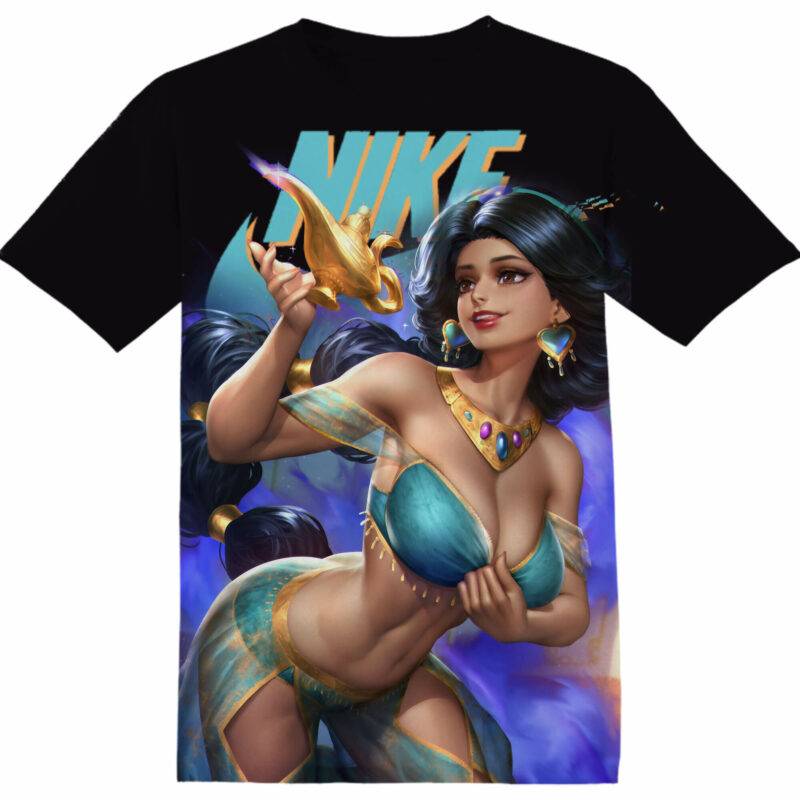 Customized Disney Aladdin Jasmine Kawaii Tshirt Fan Adult And Kid Tshirt