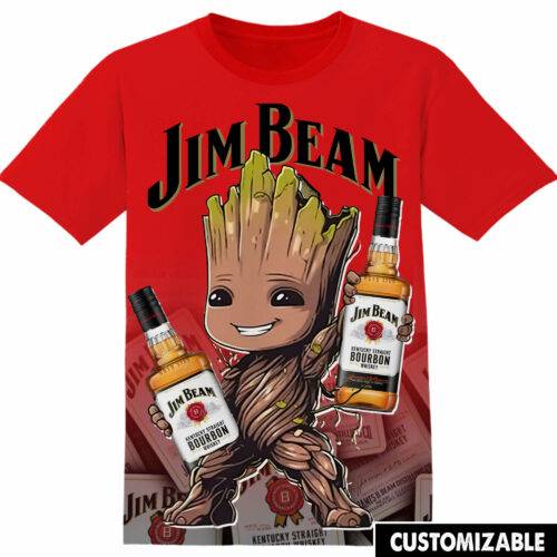 Customized Jim Beam Marvel Groot Tshirt Adult And Kid Tshirt