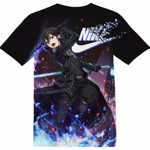 Customized Anime Gift Kirigaya Kazuto Sword Art Online Kirito Tshirt Fan Adult And Kid Tshirt