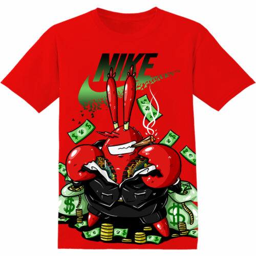 Customized Gift For Cartoon Fan Mr. Krabs SpongeBob SquarePants Red Adult And Kid Tshirt