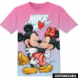 Customized Disney Couple Mickey Minnie Tshirt Adult And Kid Tshirt