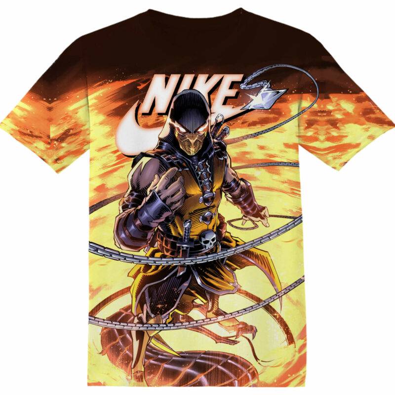 Customized Gaming Scorpion Mortal Kombat Tshirt Adult And Kid Tshirt