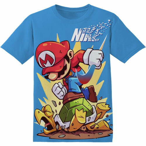 Customized Mario Fan Adult And Kid Tshirt