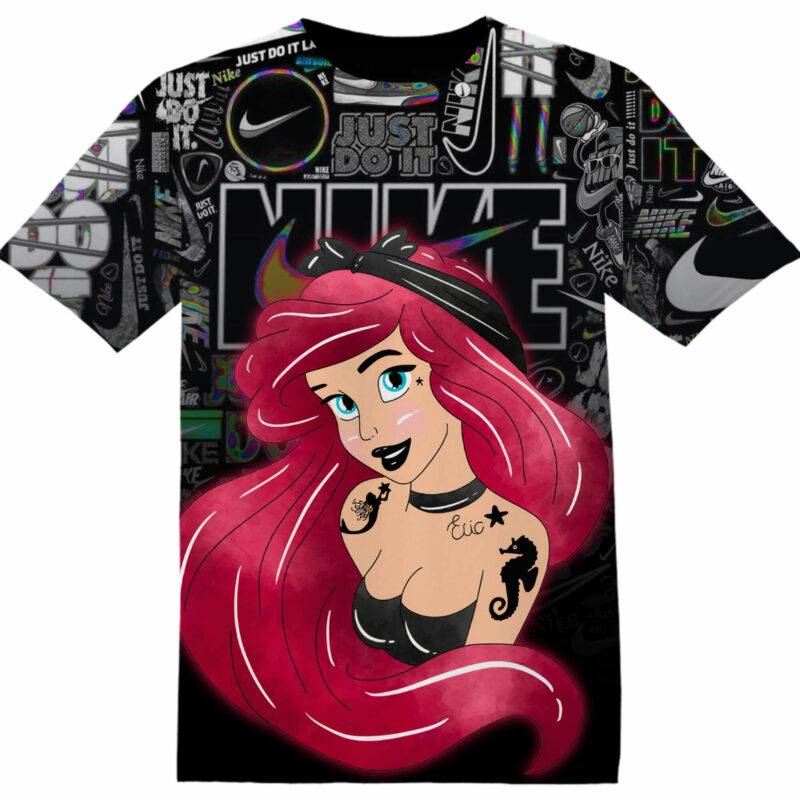 Customized Disney Ariel Kawaii Tshirt Adult And Kid Tshirt