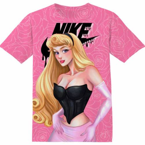 Customized Aurora Sleeping Beauty Kawaii Tshirt Adult And Kid Tshirt