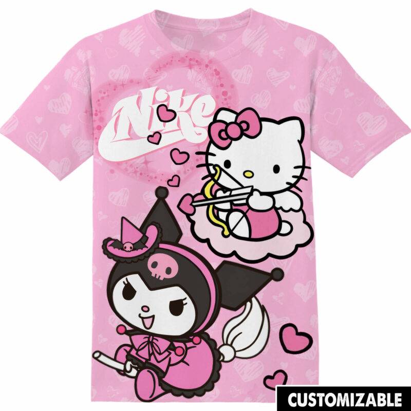 Customized Hello Kitty Kuromi Tshirt Adult And Kid Tshirt