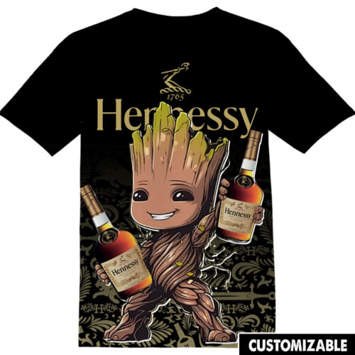 Customized Hennessy Marvel Groot Tshirt Adult And Kid Tshirt