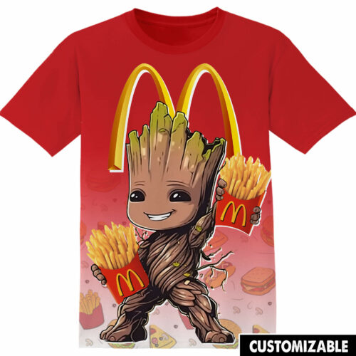 Customized McDonalds Marvel Groot Tshirt Adult And Kid Tshirt