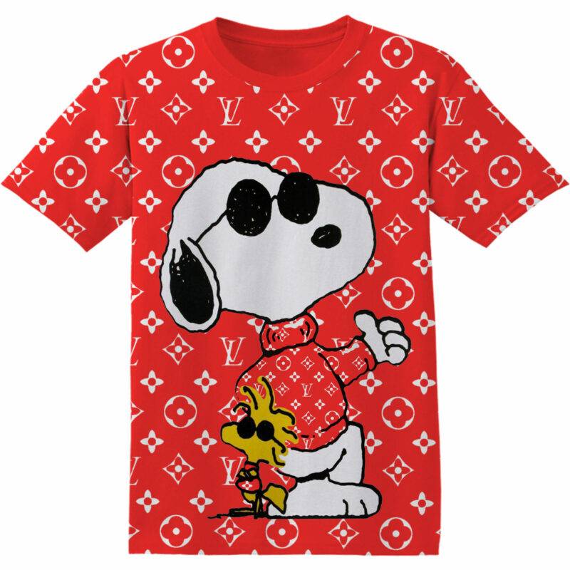 Customized Cool Snoopy Fan Adult And Kid LV Tshirt