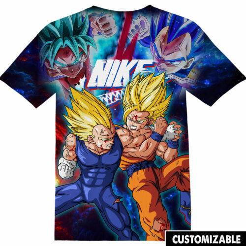 Customized Dragon Ball Songoku Vegeta Tshirt Adult And Kid Tshirt