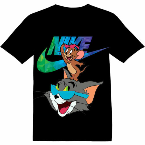 Customized Cartoon Tom and Jerry Cat Mouse Adult And Kid Tshirt