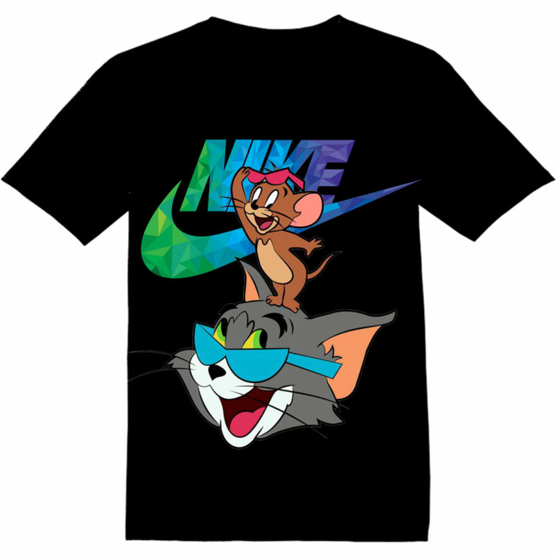 Customized Cartoon Tom and Jerry Cat Mouse Adult And Kid Tshirt