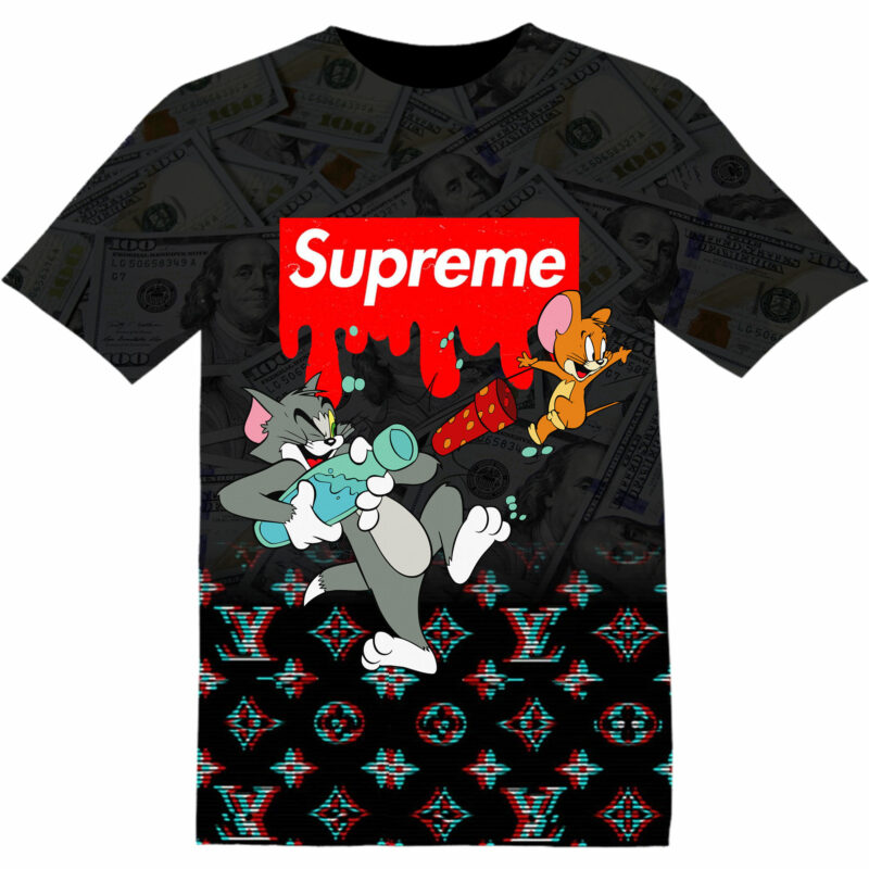 Customized Cartoon Tom and Jerry Adult And Kid Tshirt