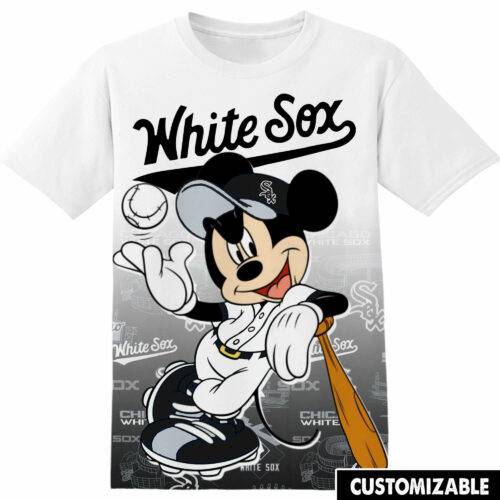 Customized MLB Chicago White Sox Disney Mickey Tshirt Adult And Kid Tshirt