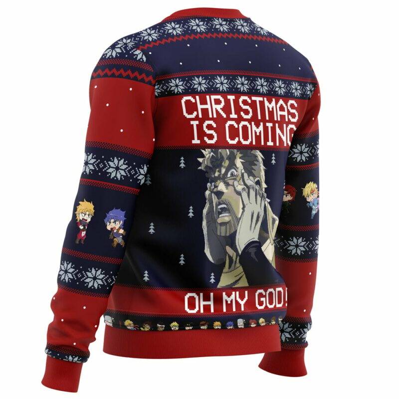 Jojo's Bizarre Adventure Joseph Joestar Oh My God Ugly Christmas Sweater