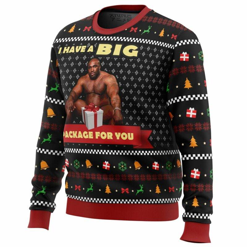 Big Package Barry Wood Meme Ugly Christmas Sweater