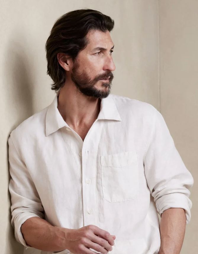 If you need to go to luxury places, choose a white/ivory Cuban shirt.