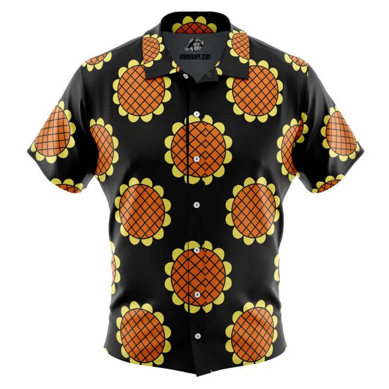 monkey d luffy black dressrosa one piece button up hawaiian shirt b0jnx.jpg