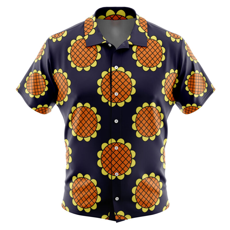 Monkey D. Luffy Dressrosa One Piece Button Up Hawaiian Shirt