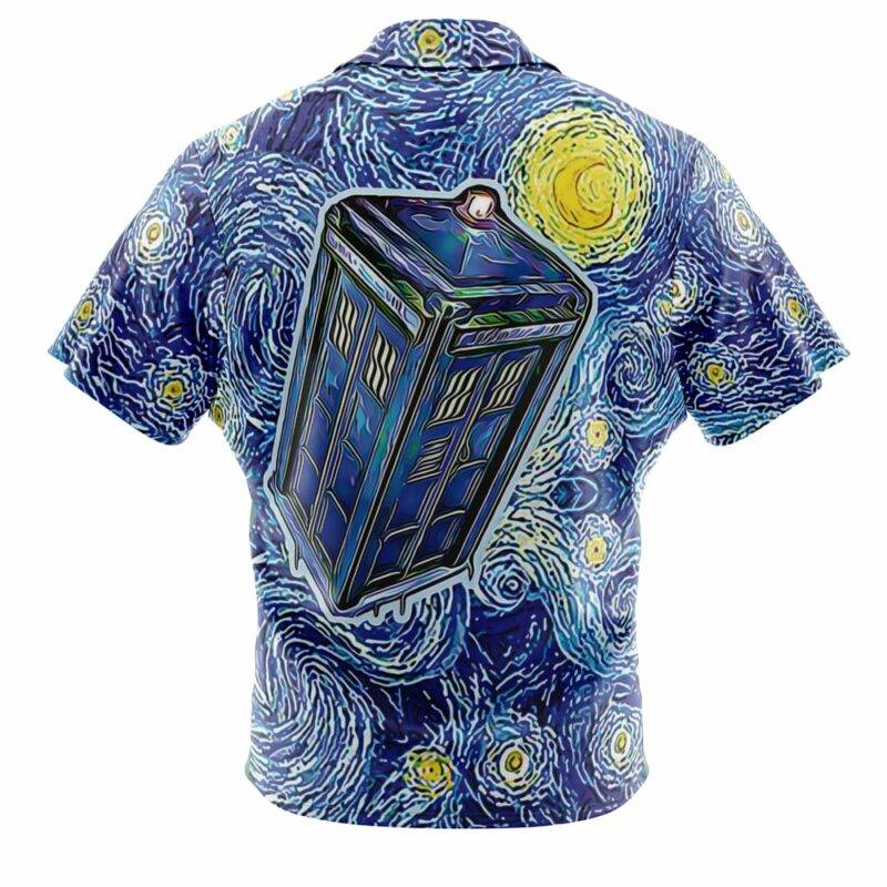 tardis starry night doctor who button up hawaiian shirt 0xq3u.jpg