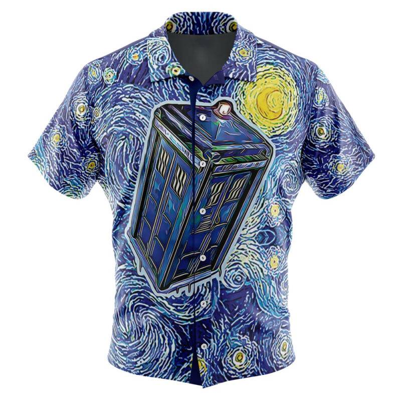 tardis starry night doctor who button up hawaiian shirt d80hu.jpg