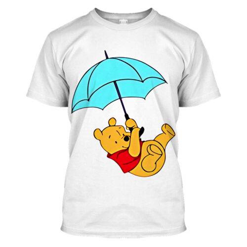 Disney Winnie The Pooh With Umbrella T Shirt.jpg