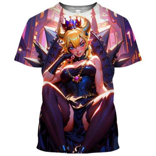 Bowsette Super Mario Ahegao Hentai Shirt 1