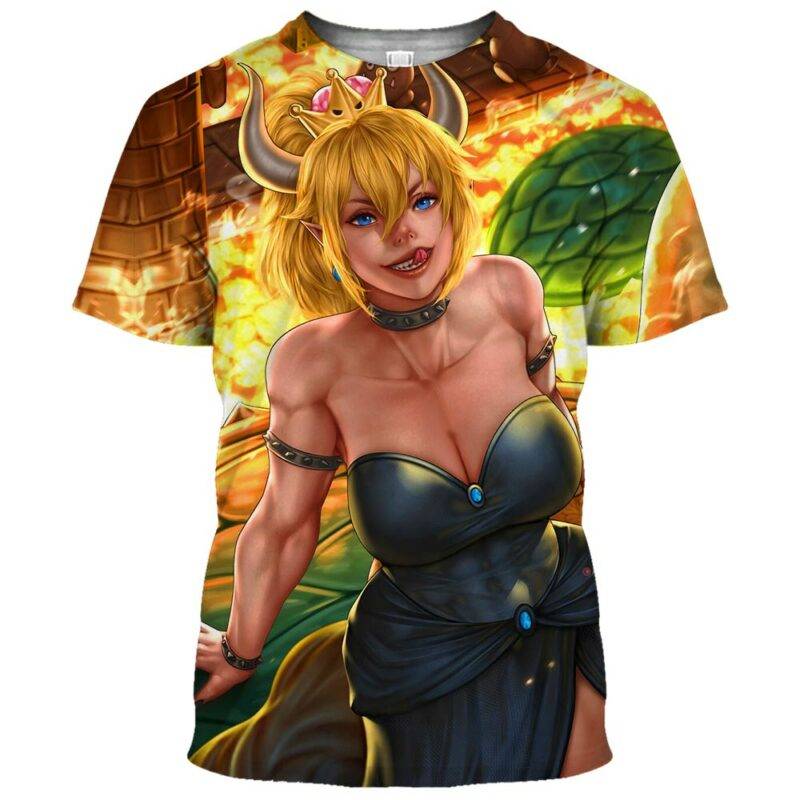 Bowsette Super Mario Ahegao Hentai Shirt 10