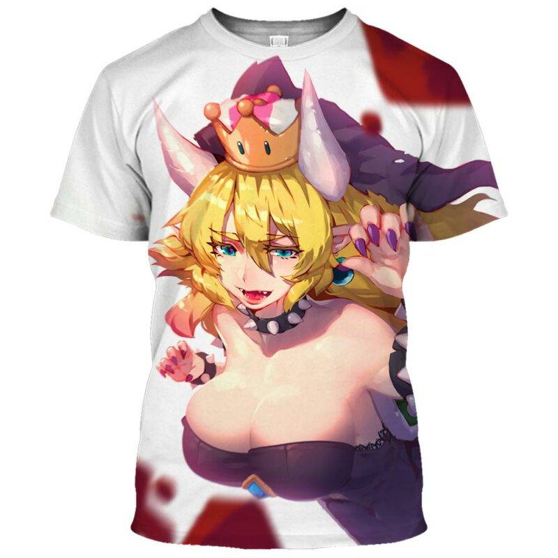 Bowsette Super Mario Ahegao Hentai Shirt 11