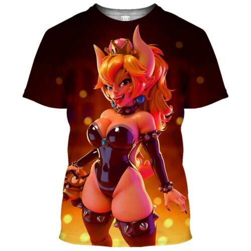 Bowsette Super Mario Ahegao Hentai Shirt 4