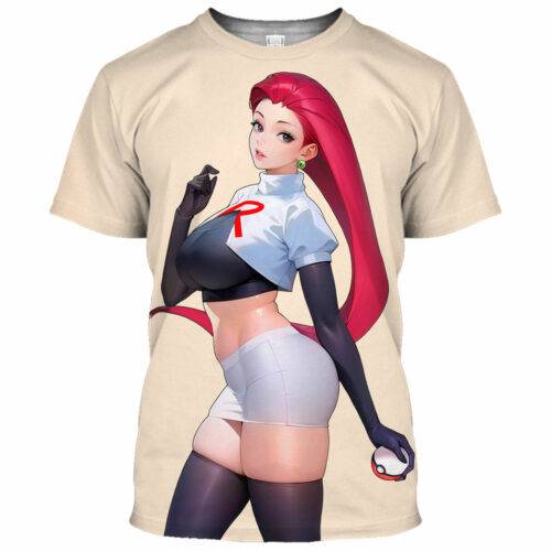 Jessie Pokemon Hentai Ahegao Shirt 1