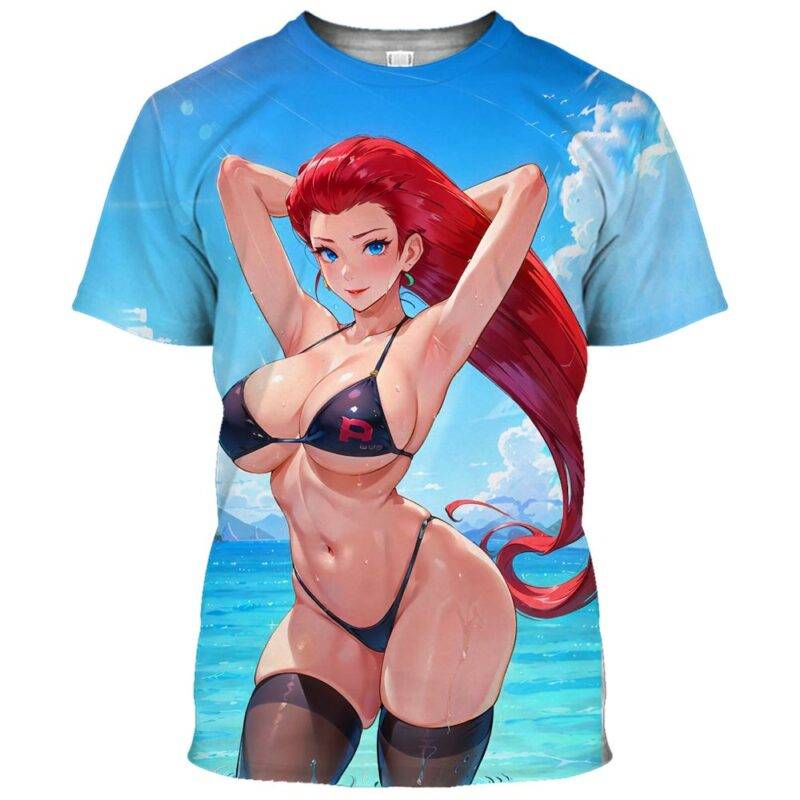 Jessie Pokemon Hentai Ahegao Shirt 8