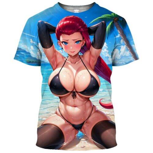 Jessie Pokemon Hentai Ahegao Shirt 9