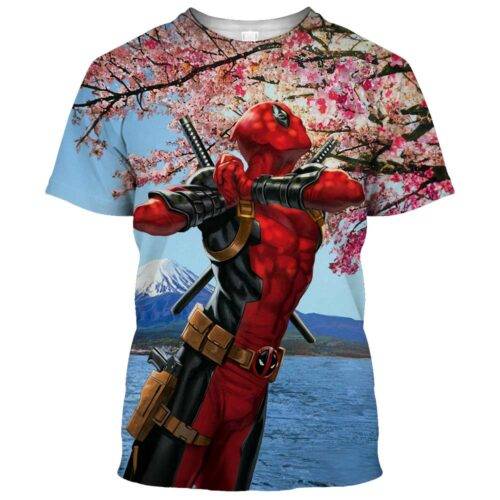 Mount Fugi X X Deadpool T Shirt